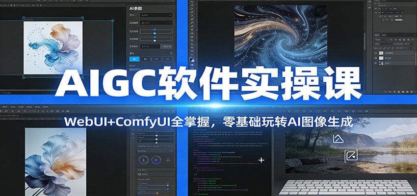 AIGC软件实操课：WebUI+ComfyUI全掌握，零基础玩转AI图像生成-星火轻创