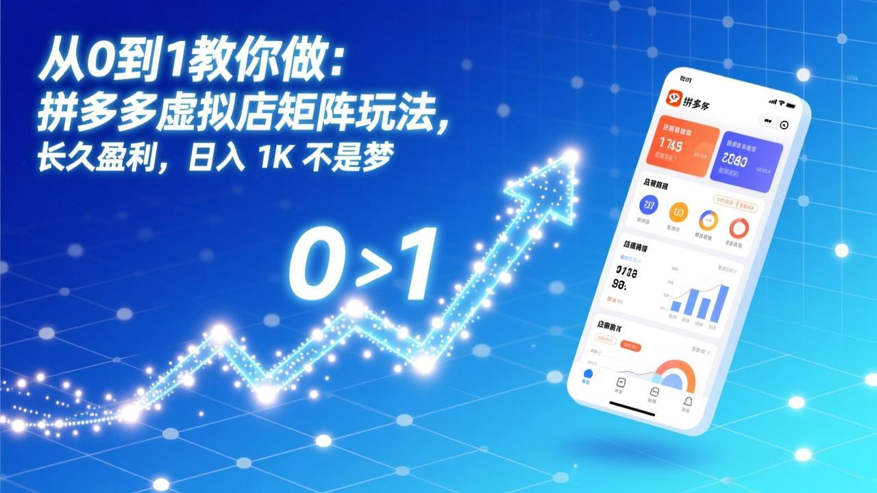 从0到1教你做：拼多多虚拟店矩阵玩法，长久盈利，日入 1K 不是梦-星火轻创