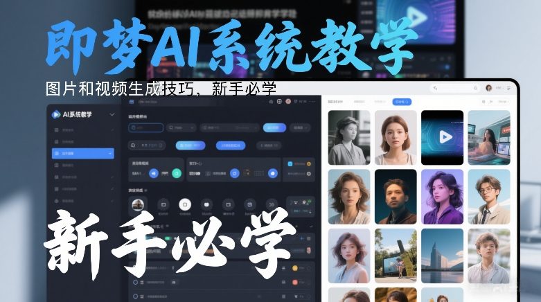 即梦AI系统教学，图片和视频生成技巧，新手必学-星火轻创