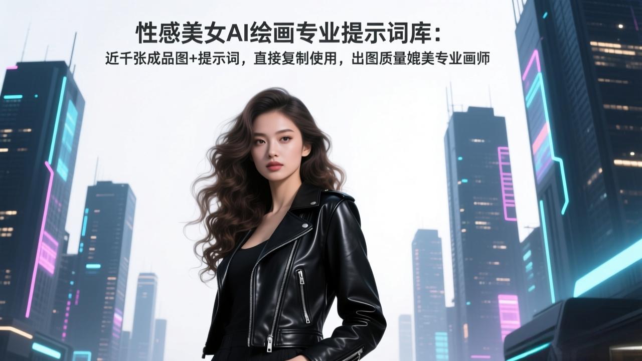 性感美女AI绘画专业提示词库：近千张成品图+提示词，直接复制使用，出图质量媲美专业画师-星火轻创