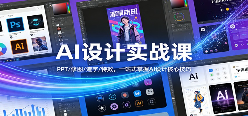 AI设计实战课：PPT/修图/造字/特效，一站式掌握AI设计核心技巧-星火轻创