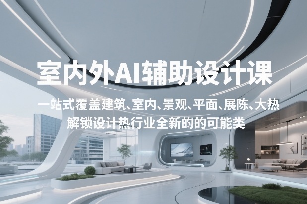 室内外AI设计课，一站式覆盖建筑、室内、景观、平面、展陈五大热门品类，解锁设计行业的全新可能-星火轻创
