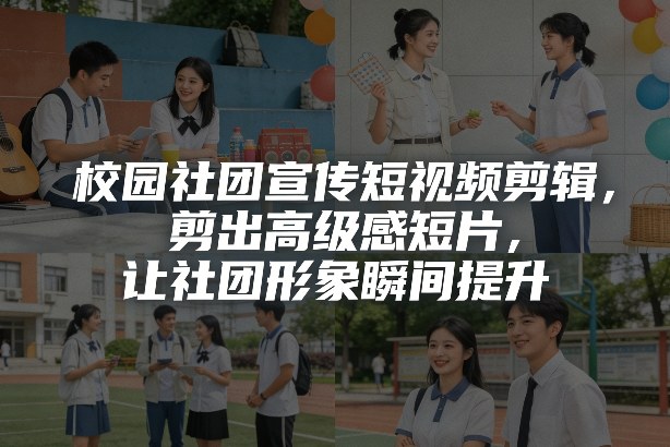 校园社团宣传短视频剪辑，剪出高级感短片，让社团形象瞬间提升-星火轻创