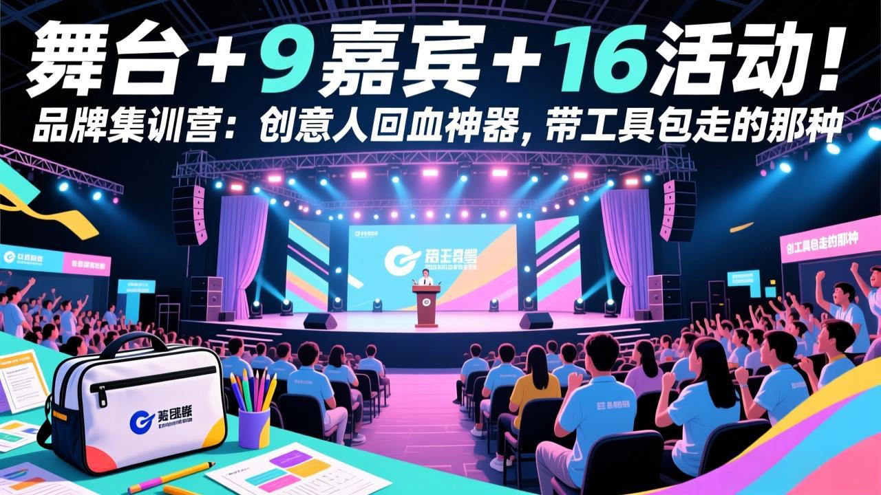 舞台 + 9 嘉宾 + 16 活动！品牌集训营：创意人回血神器，带工具包走的那种-星火轻创
