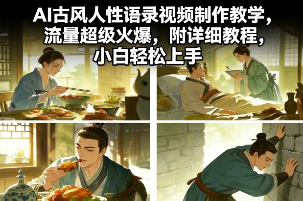 AI古风人性语录视频制作教学，流量超级火爆，附详细教程，小白轻松上手-星火轻创