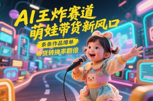 AI王炸赛道，萌娃带货新风口，条条作品爆单，带货转换率翻倍，核心逻辑拆解-星火轻创