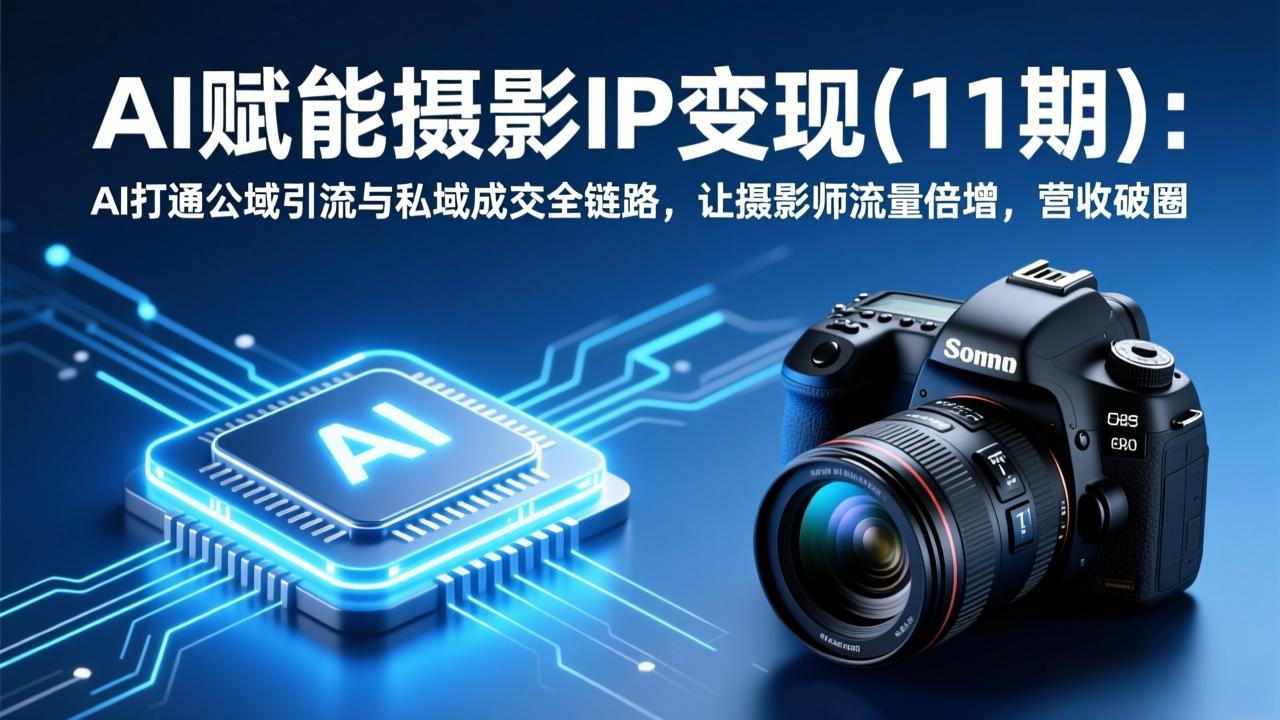 AI赋能摄影IP变现(11期-星火轻创