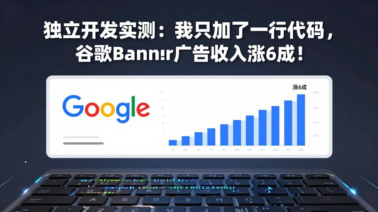 付费文章：独立开发实测：我只加了一行代码，谷歌Banner广告收入涨6成！-星火轻创
