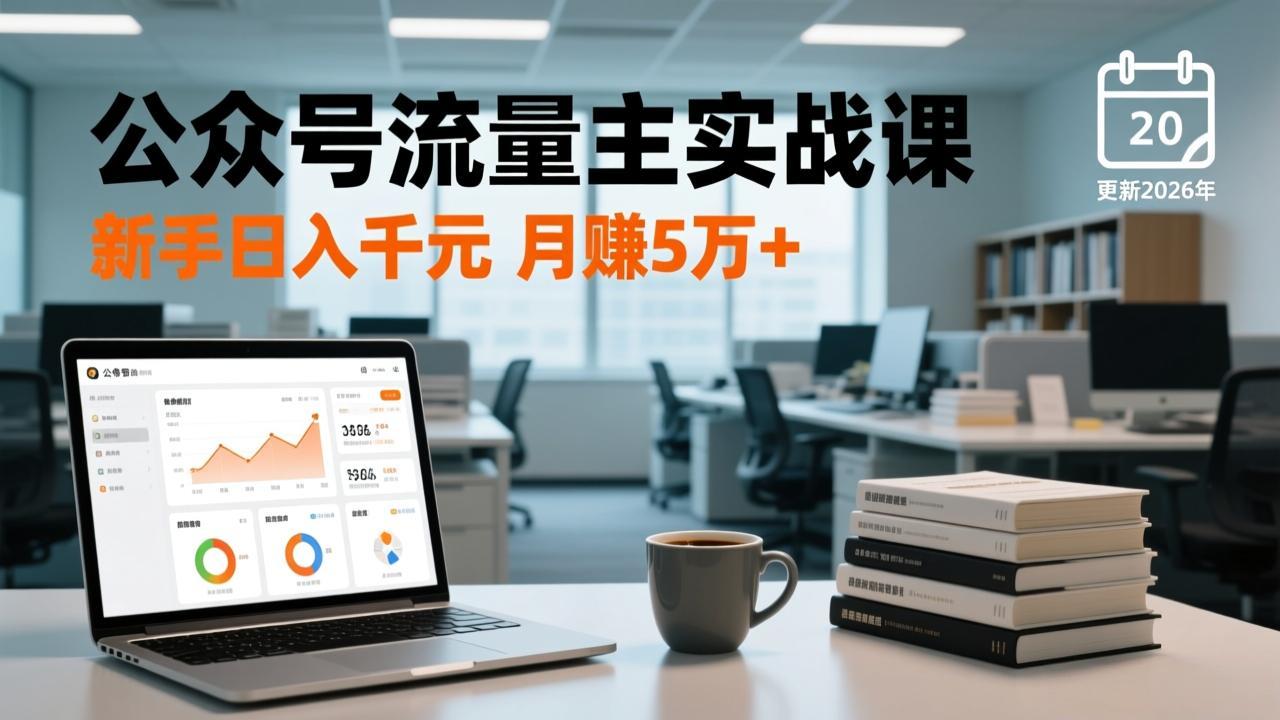 公众号流量主实战课-更新26年3月，爆文写作、流量池运营、多平台分发，新手日入千元月赚5w+-星火轻创