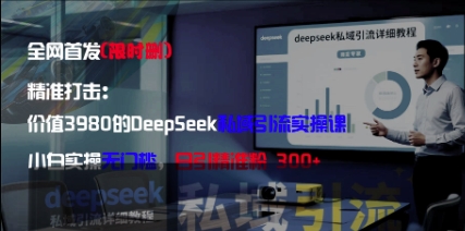 精准打击：价值3980的DeepSeek私域引流实操课，小白实操无门槛，日引精准粉300+-星火轻创