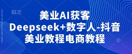 美业AI获客Deepseek+数字人-抖音美业教程电商教程-星火轻创