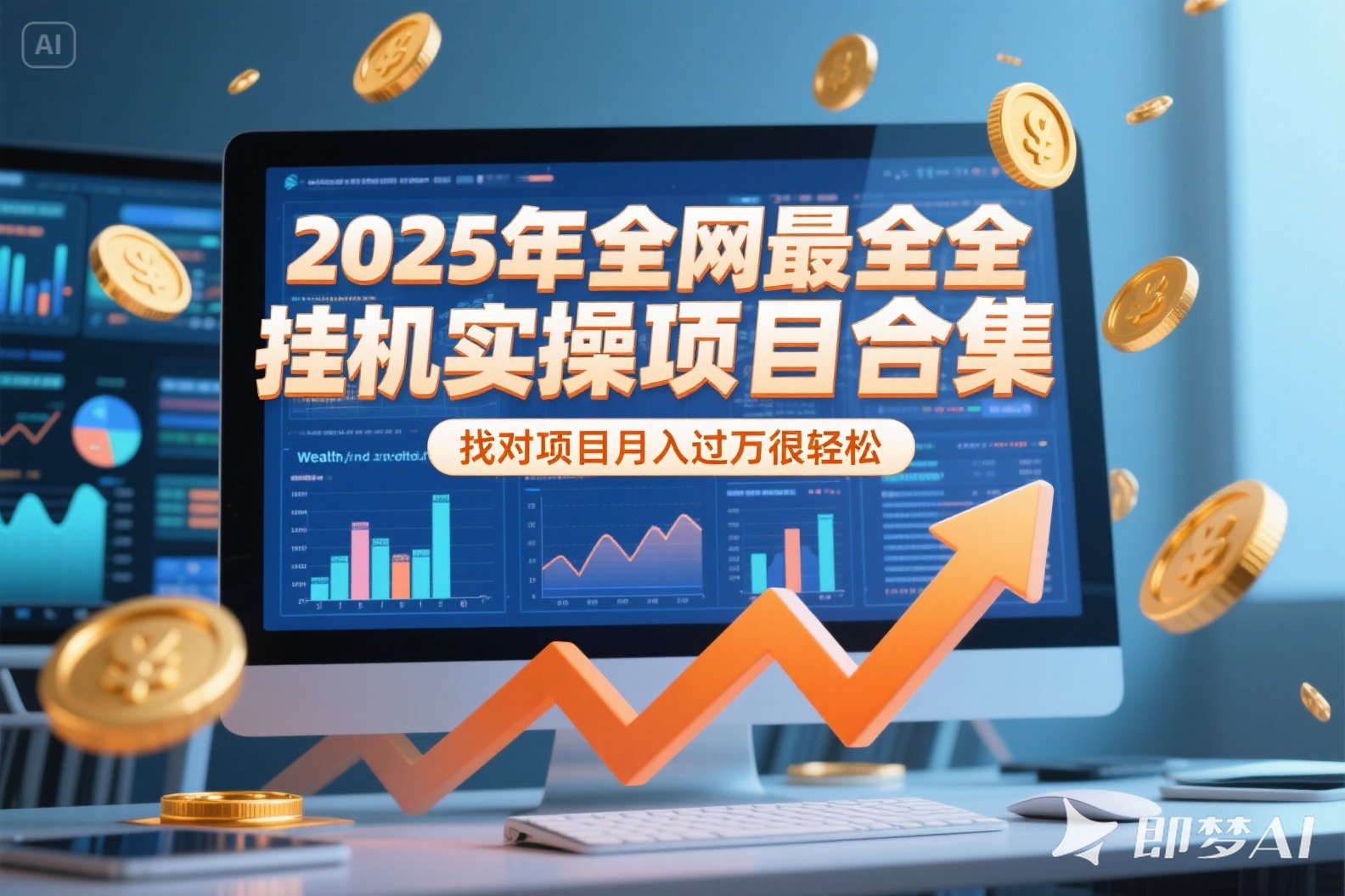 2025年挂机实操项目实操演练，挂机类型，AI直播类型，轻资产创业类型…-星火轻创