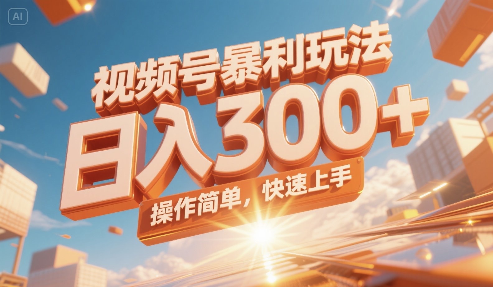视频号暴利玩法，日入300+，操作简单，快速上手。-星火轻创