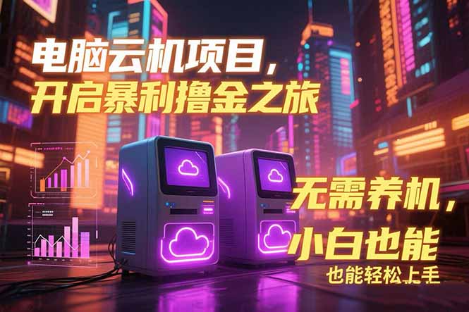 电脑云机项目 暴力撸金玩法，不需要养机 配置没有要求 单机100个窗口一…-星火轻创
