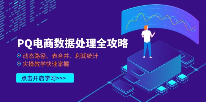 PQ电商数据处理全攻略，动态路径、表合并、利润统计，实操教学快速掌握-星火轻创