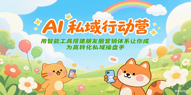 AI私域行动营：用智能工具搭建朋友圈营销体系让你成为高转化私域操盘手-星火轻创