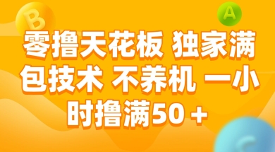 零撸天花板，独家满包技术 不养机 一小时撸满50+【揭秘】-星火轻创
