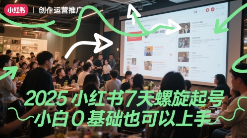 2025小红书7天螺旋起号，小白0基础也可以上手-星火轻创
