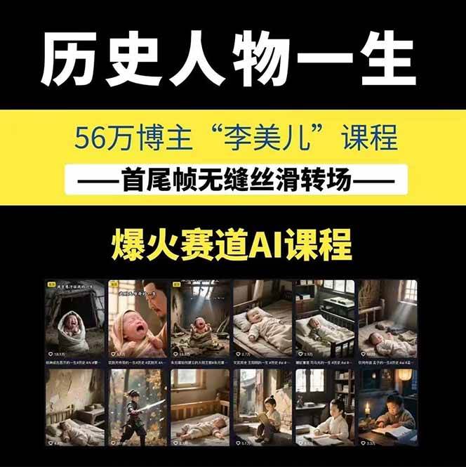 图片[1]-AI历史人物短视频创作，含IP打造、首尾帧无缝转场、智能体视频制作等核心教学内容-星火轻创