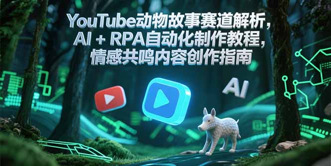 YouTube动物故事赛道解析，AI+RPA自动化制作教程，情感共鸣内容创作指南-星火轻创