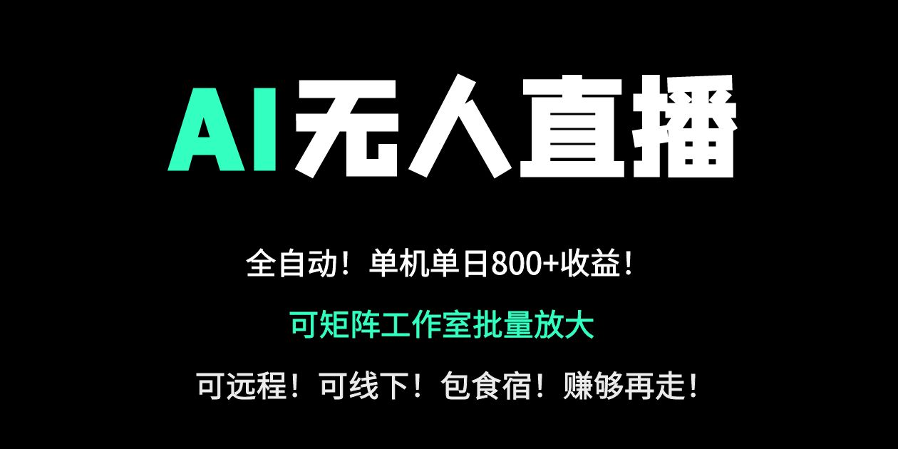 24小时自动带货！AI无人直播副业日赚800+，轻资产创业首选-星火轻创
