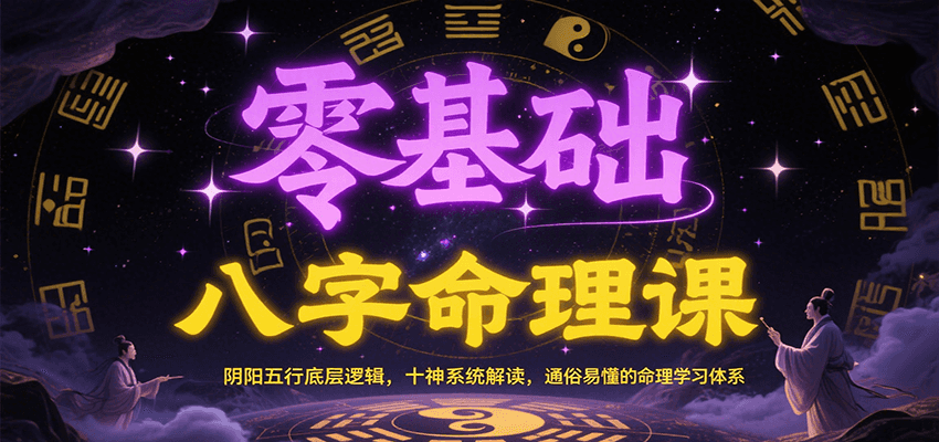 零基础八字命理课：阴阳五行底层逻辑，十神系统解读，通俗易懂的命理学习体系-星火轻创