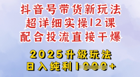 2025全新升级抖音带货玩法，一天纯利四位数，从剪辑到选品再到发布投流，超详细玩法揭秘-星火轻创