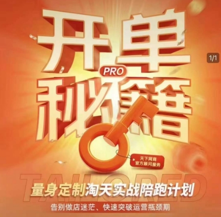 淘宝开单秘籍PRO，量身定制淘天实战陪跑计划，告别做店迷茫、快速突破运营瓶颈期-星火轻创