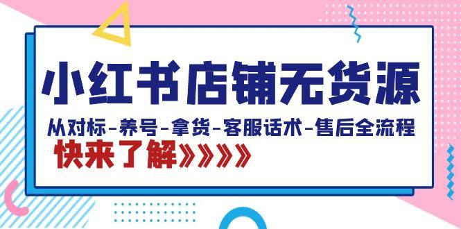 小红书店铺无货源：从对标-养号-拿货-客服话术-售后全流程(20节课)-星火轻创