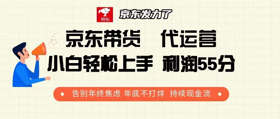 京东带货 代运营 利润55分 告别年终焦虑 年底不打烊 持续现金流-小艾项目网