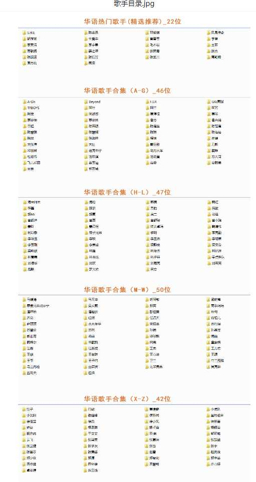 【音乐】歌手合集（100多位歌手合集）-小艾项目网