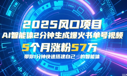 AI智能体2分钟一键生成爆火书单号原创视频，5个月涨粉57w，带你零代码1分钟搭建智能体-星火轻创