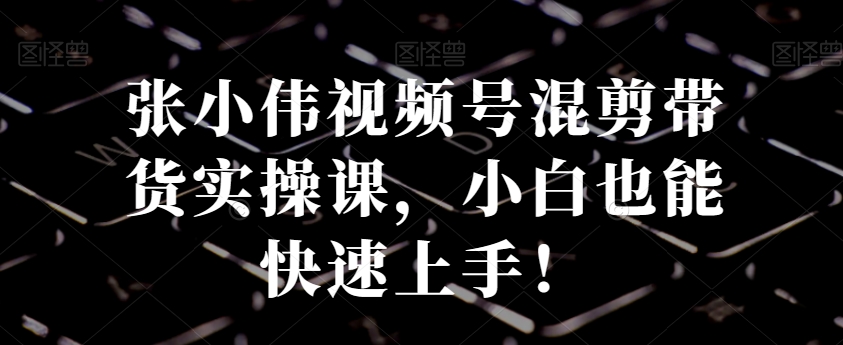 张小伟视频号混剪带货实操课，小白也能快速上手！-星火轻创