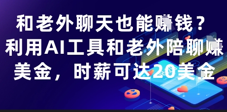 和老外聊天也能挣钱？利用AI工具和老外陪聊挣美金，时薪可达20刀-星火轻创