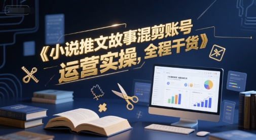 小说推文故事混剪账号运营实操，全程干货-星火轻创