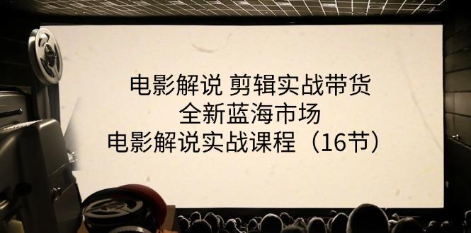 电影解说 剪辑实战带货全新蓝海市场，电影解说实战课程(16节-星火轻创
