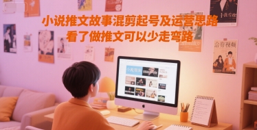 小说推文故事混剪起号及运营思路，看了做推文可以少走弯路-星火轻创