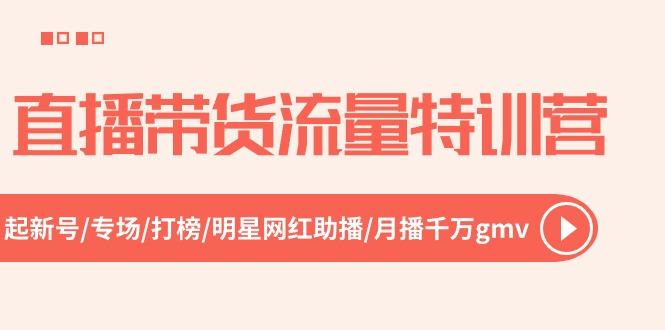 直播带货流量特训营，起新号-专场-打榜-明星网红助播 月播千万gmv(52节-星火轻创