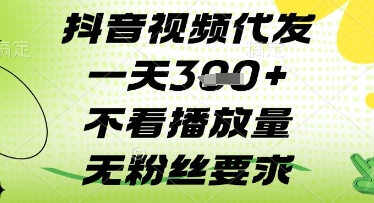 抖音视频代发一天3张+，不看播放量，无粉丝要求【揭秘】-星火轻创