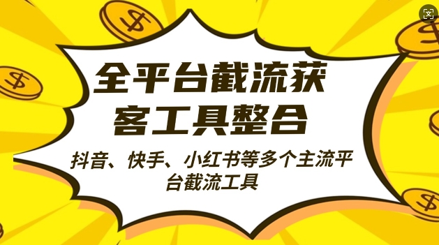 全平台截流获客工县整合全自动引流，日引2000+精准客户【揭秘】-星火轻创