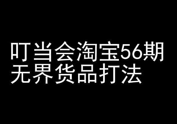 叮当会淘宝56期：无界货品打法-淘宝开店教程-星火轻创