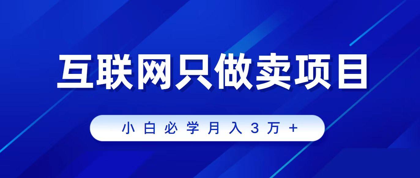 (9623期)互联网的尽头就是卖项目，被割过韭菜的兄弟们必看！轻松月入三万以上！-星火轻创