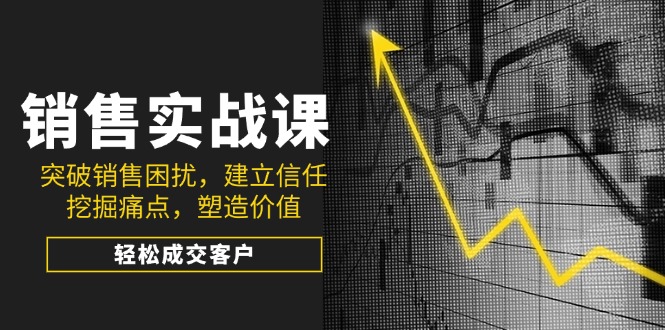 销售实战课，突破销售困扰，建立信任，挖掘痛点，塑造价值，轻松成交客户-星火轻创