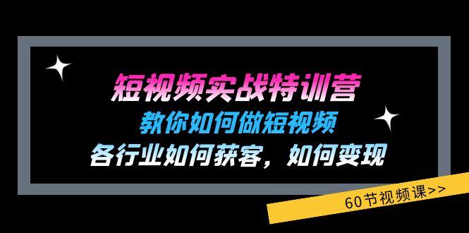 短视频实战特训营：教你如何做短视频，各行业如何获客，如何变现 (60节)-星火轻创