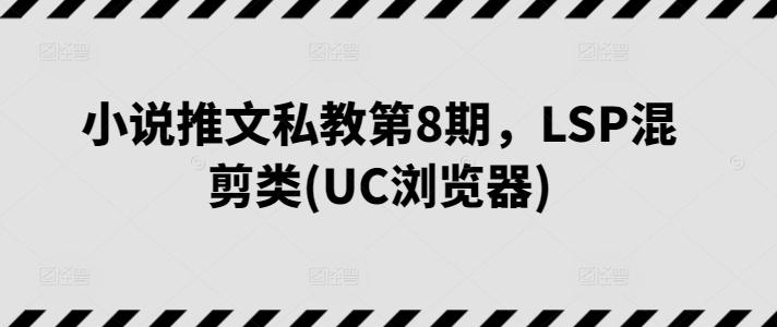 小说推文私教第8期，LSP混剪类(UC浏览器)-星火轻创