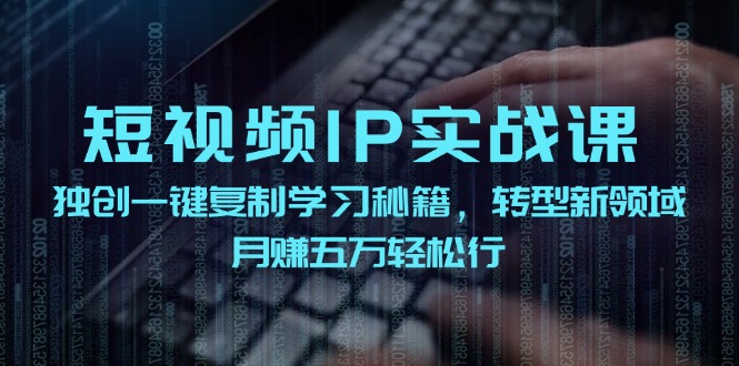 短视频IP实战课，独创一键复制学习秘籍，转战新领域，月赚五万轻松行-星火轻创