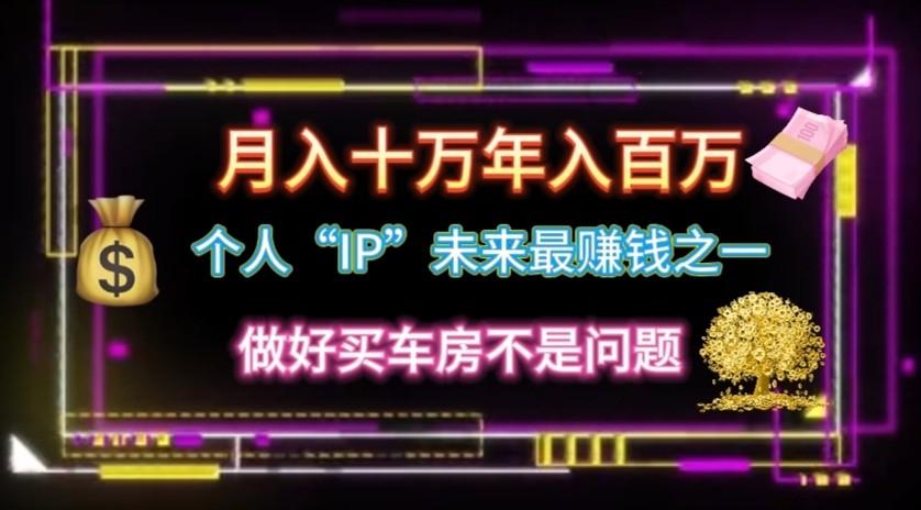 个人“ip”月入10w，年入100w-星火轻创