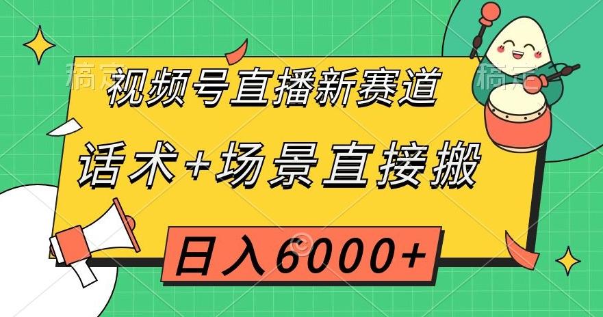 视频号直播新赛道，话术+场景直接搬，日入6000+【揭秘】-星火轻创