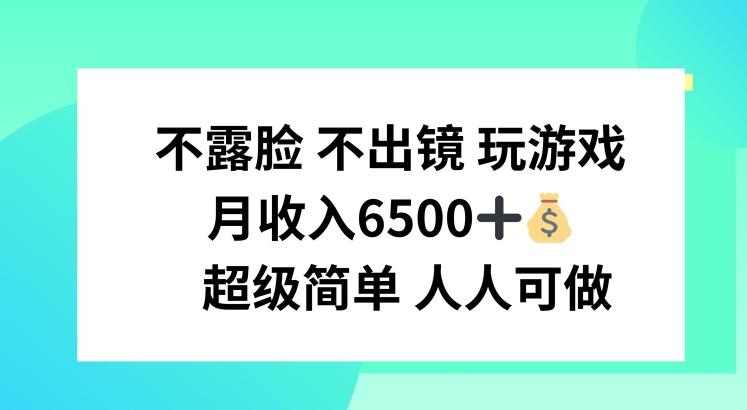 不露脸 不出境 玩游戏，月入6500 超级简单 人人可做【揭秘】-星火轻创