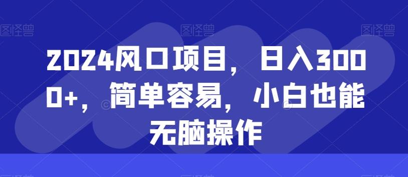 2024风口项目，日入3000+，简单容易，小白也能无脑操作-星火轻创